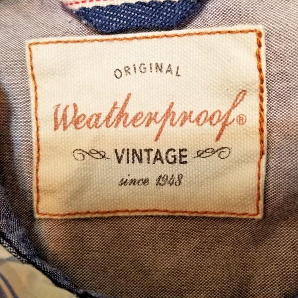 VTG - Weatherproof Men's Button Up Long Sleeve Cuffed Plaid Cotton Shirt Size L - Picture 8 of 11